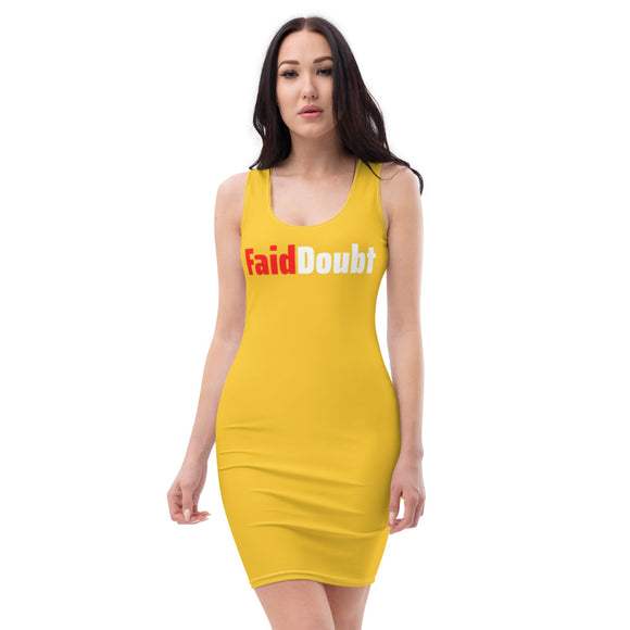 Faid Doubt Tank Dress Yellow (with back design)